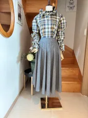 プリーツスカート ウール