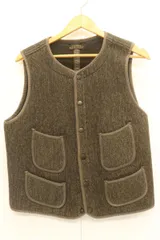【中古】 Brown's BEACH JACKET メンズベスト ジレ 38 ベスト EARLY VEST Brown's BEACH JACKET 38 緑 グリーン 無地