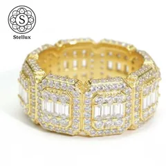 【爆発的人気テニスチェーンが“指輪に”】VVSモアサナイト×S925 テニスチェーン リング 指輪 GRA鑑定書付き　メンズ レディース ブリンブリン Silver925 高級ジュエリー ユニセックス HIPHOP