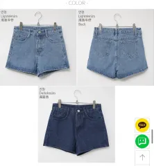 基本ジーン ハーフパンツ ライトブルー/インディゴデニム