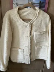 アイボリー ツイード ジャケット