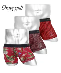 新品 未使用 Gravevault グレイブボールト 下着 パンツの日企画 3枚セット メンズ ショート ボクサーパンツ 518632【メール便】 セット1