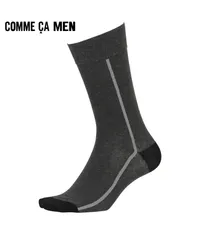 新品 未使用 COMME CA MEN コムサメン センターライン メンズ クルーソックス 518648【メール便】 グレーのサムネイル