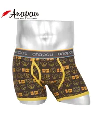 新品 未使用 Anapau アナパウ 下着 NO DOG NO LIFE メンズ ボクサーパンツ 518660【メール便】 ブラウンのサムネイル