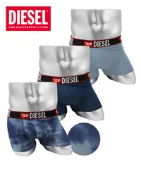 新品 未使用 並行輸入 DIESEL ディーゼル 下着 【3枚セット】PRINT メンズ ローライズボクサーパンツ 517922 タイダイブルーセット