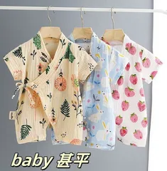 ベビー 甚平 キッズ ベビー甚平 ベビー 浴衣 80cm 90 70 女の子 男の子 ロンパース 女の子甚平 子供甚平 浴衣ドレス 甚平ロンパース ベビー