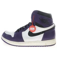 NIKE (ナイキ) AIR JORDAN 1 RETRO HIGH OG COURT PURPLE 555088-500 エアジョーダン1 コートパープル ハイカットスニーカー ホワイト/パープル US10.5/28.5cm