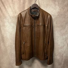 新品未使用】WPKDS 本革 シングルレザージャケット XL BROWN - メルカリ