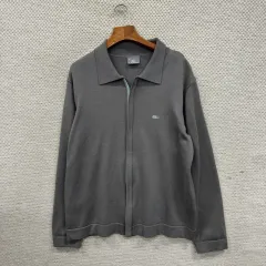 LACOSTE ラコステ カジュアル 刺繍 ロゴ ウール ニット ジップアップ カーディガン 100 A05207