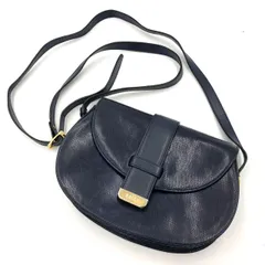 バリー ショルダーバッグ チェーン キルティング タッセル レザー ネイビー 斜め掛け