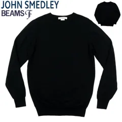 【B3705】【イギリス製】JOHN SMEDLEY×BEAMSF ジョンスメドレー ビームスエフ クルーネックセーター ニット 別注 毛100％ サイズXS