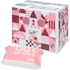 レック(LEC) 純水 99.9% 手口ふき メッシュシート 80枚×15個 (1200枚) コラーゲン モモ葉エキス W保湿成分配合 日本製