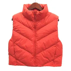 ユニクロ UNIQLO パフテック クロップド ベスト オレンジ S 479210 2025AW