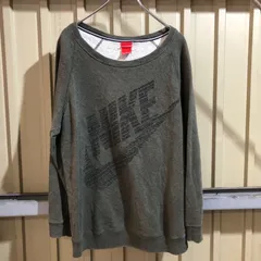 1621 NIKE トレーナー カーキ S ナイキ スウェット プリントロゴ 古着卸 アメリカ仕入