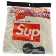 SUPREME (シュプリーム) 23AW ×Hanes Bones Thermal Pant 1 Pack ヘインズ ボーンズサーマルパンツ ホワイト
