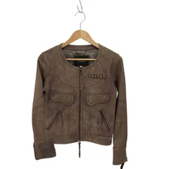 ユーズドフルギ USED古着 jines  羊革 シングルライダースジャケット ダブルジップ  y2k レディース JPN：36 