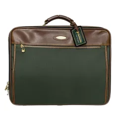 Samsonite(サムソナイト) ビジネスバッグ - ダークグリーン×ダークブラウン 本体ロックあり レザー