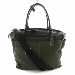 コーチ COACH 2WAY ショルダーバッグ ハンドバッグ ナイロン カーキ 70634 /EE