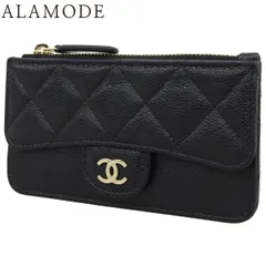 CHANEL(シャネル) マトラッセ ココマーク フラグメントケース カードケース/パスケース 定期入れ 小物 コインケース キャビアスキン ブラック黒 シャンパンゴールド金具 AP2570 レディース 40802168936【中古】【アラモード】