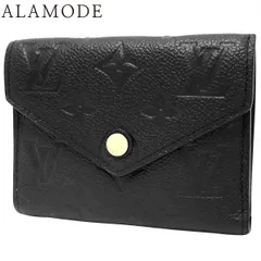 LOUIS VUITTON(ルイ・ヴィトン) モノグラムアンプラント ポルトフォイユ･ヴィクトリーヌ コンパクトウォレット 三つ折り 3つ折り ミニ財布 ノワール ブラック黒 ゴールド金具 M64060 レディース 40802174203【中古】【アラモード】