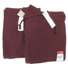 ジーユー GU タグ付き 2点セット ヘビーウェイトスウェット パーカー M フーディ ワインレッド 341-357705 /AE