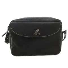 アニエスベー agnes b. ショルダーバッグ 斜め掛け クロスボディ ロゴ ターンロック OAS04M-03 ブラック /FF