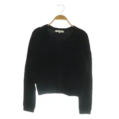 エムプルミエ M-Premier ジップアップカーディガン ニット 長袖 36 ブラック /MY ■OS