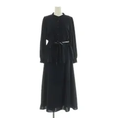 ブルーレーベルクレストブリッジ BLUE LABEL CRESTBRIDGE バンドカラーブラウス ロングキャミワンピース セット 38 ネイビー /MY ■OS