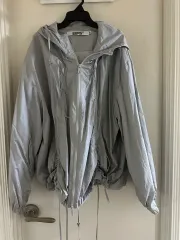 EERST イヤー スト フード ウィンドブレーカー ジャケット シルバー