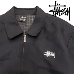 90's~00's初期 ★Stussy ★ステューシー ★メキシコ製　★オールドステューシー　★短丈 ★スウィングトップ ★ジャケット ★アウター ★アメカジ ★ストリート ★ブルゾン ★ショート丈　★スケーター ★グランジ　★Y2K ★古着 ★ブラック