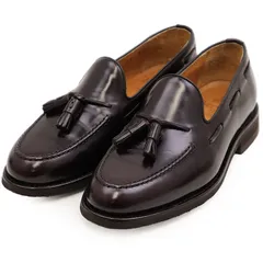 SALE【美品】Berwick バーウィック タッセルローファー グッドイヤーウェルテッド製法 ビブラムソール 箱付属 メンズ サイズ 6 1/2 バーガンディ スペイン製
