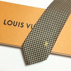 未使用級 ルイヴィトン Louis Vuitton ネクタイ シルク100% ブラウン