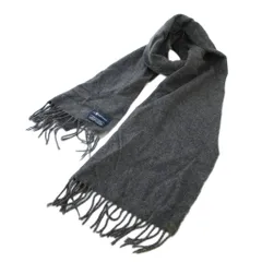 ポロ ラルフローレン POLO RALPH LAUREN マフラー ストール 羊毛 ウール フリンジ ポニー刺繍 グレー /FT ■GY37