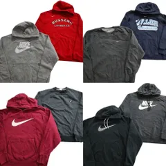 古着卸 まとめ売り ナイキ NIKE スウェット 8枚セット (メンズ XL ) フーディー クルーネック スウォッシュ 中古 古着 ND5483
