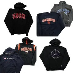 古着卸 まとめ売り チャンピオン Champion スウェット 6枚セット (メンズ XS /S ) カレッジ風 ハーフジップ アーチロゴ 中古 古着 ND5528