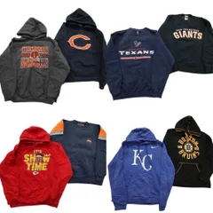 古着卸 まとめ売り プロチーム スウェット 8枚セット (メンズ M /L ) ナイキ ベンガルス チーフス ブロンコス NFL 中古 古着 ND5719