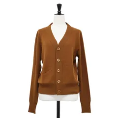 Letroyes ルトロワ ウール Vネック カーディガン / ニット ショート丈 長袖 ハイゲージ ブラウンM