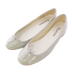 レペット Repetto バレエシューズ パンプス ラウンドトゥ ローヒール エナメル リボン 装飾 41 グレー /BB
