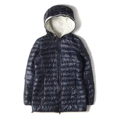 【美品】DUVETICA デュベティカ ジャケット ネイビー 紺 サイズ:44 | 2WAY フード付き ナイロン ダウンジャケット | アウター ブルゾン 上着 軽量【メンズ】【中古】