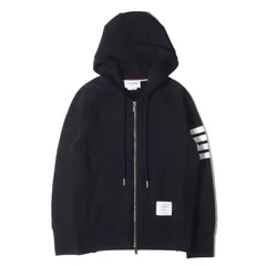 THOM BROWNE トムブラウン パーカー ネイビー 紺 サイズ:2 | 現行モデル クラシック ループバック 4BAR フルジップアップ フーディー | トップス 【メンズ】【中古】のサムネイル