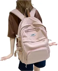 Raizm リュック リュックサック バックパック レディース 大容量 高校生 大学生 中学生 通学 A4 韓国 パソコン (ピンク)