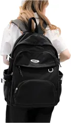 Raizm リュック リュックサック バックパック レディース 大容量 高校生 大学生 中学生 通学 A4 韓国 パソコン (ブラック)