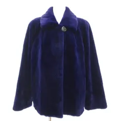 サガミンク SAGA MINK 銀サガ シェアードミンク ファー コート 毛皮 染色 染めミンク ショート丈 紫 パープル /AE ■GY18