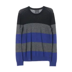 アルマーニ エクスチェンジ ストライプ メリノ ウール ニット セーター