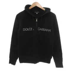 ドルチェ&ガッバーナ ベーシック ドルガバ DOLCE&GABBANA BASIC ジップアップパーカー ジャケット ロゴプリント 42 黒 ブラック /JS ■GY53のサムネイル