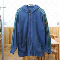 【USED】adidas トレフォイル ジップアップパーカー 古着