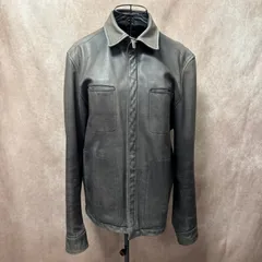 ✨COMME CA DU MODE MEN コムサデモードメン レザージャケット グレー 本革 サイズ3 L相当 ビンテージ✨ 579のサムネイル