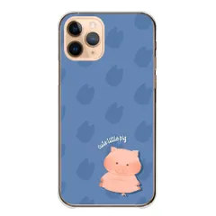 OPPO A5 5G ケース カバー オッポ A5 5G スマホケース ハードケース 子ブタ ぶた ミニブタ ブタ 豚 韓国 かわいい ゆるい イラスト ピンク ブルー カラー02