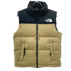 THE NORTH FACE ザノースフェイス NUPTSE VEST ヌプシ ダウンベスト NDW92557 ブラック×カーキベージュ系 L