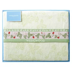【ギフト】[寝具]ウェッジウッド ワイルドストロベリー タオルケット グリーン
